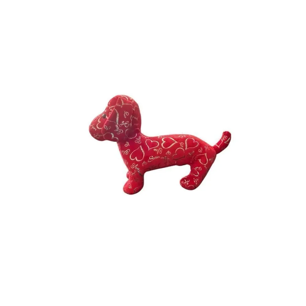 Dan Dee Collectors Choice Womens/Kids Red Dachshund Weiner Valentine Plush OS